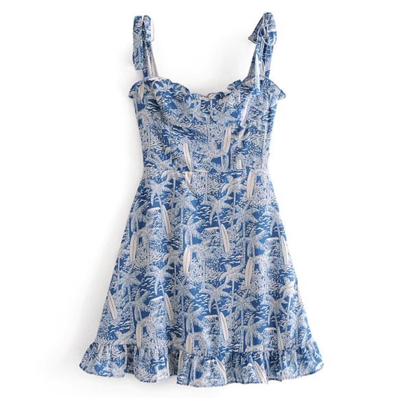 Reformation Dresses & Skirts - Canal Black and White Surf Print Dress